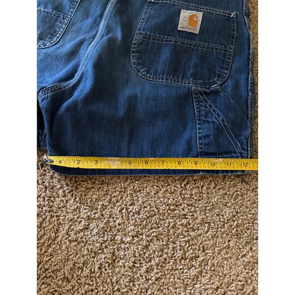 Carhartt 35” Blue Denim Carpenter Work Shorts - Picture 9 of 10